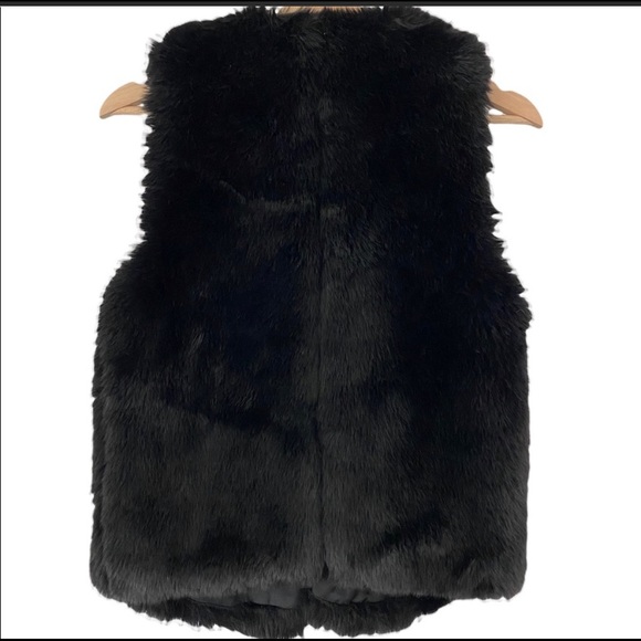 Madewell Black Faux Fur Vest Size XS - Picture 2 of 10